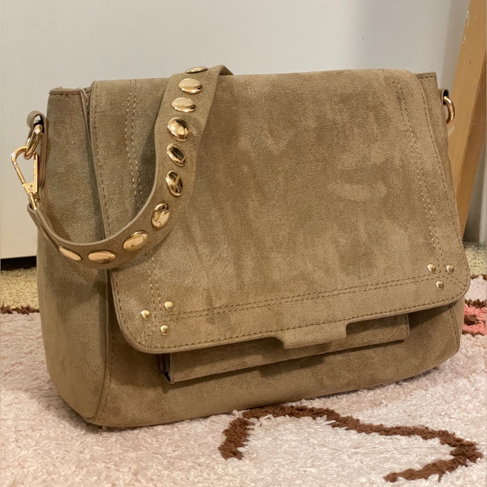 Flap Tan Leather Shoulder Bag